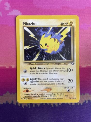 Pokemon card pikachu neo - card,