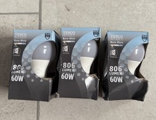 Led Bulb Classic ES 60W Screw 806 lumen 2700k Bulb Warm White X3