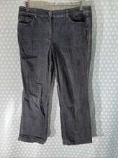 Womens Principles Petite Uk 12 Dark Grey Straight Leg Cords Corduroy Trousers