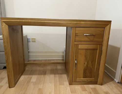 Solid oak computer desk with - solid,