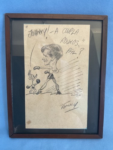 Vintage boxing caricature - vintage,