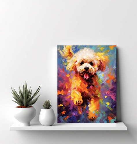 Poodle dog animal canvas - poodle,