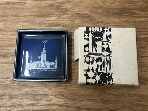 Gustavsberg pottery pin - pottery,