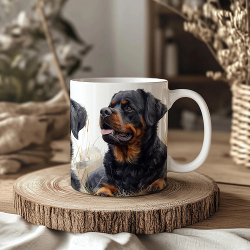 Rottweiler 11oz ceramic dog - 11oz,
