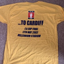Southampton Fc Yellow T-Shirt, Fa Cup Final 2003 And Scarf As Well XL