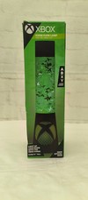 XBox Icons Flow Lamp 13" Tall Green Black Light Liquid Glitter Boxed Night