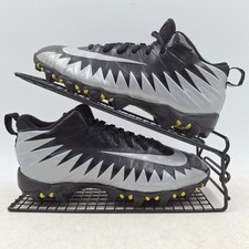 Nike American Football Boots Size 5 Men Black Alpha Menace Trainers Sport Cleats