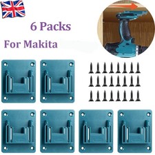 6 Packs Tools Holders for Makita Cordless Storage Wall Mount Holder W/Screws 18V