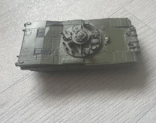 Green plastic military tank - green,