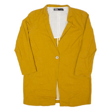 ZARA Womens Blazer Jacket Yellow M