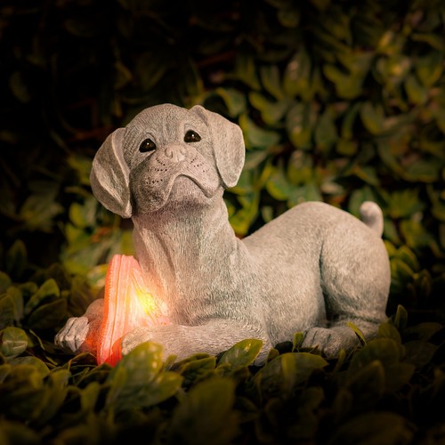 Large solar dog ornament - solar,