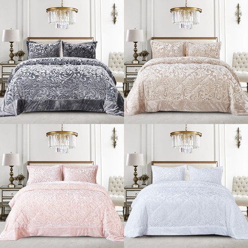 3pc quilted bedspread luxury - 3pc,