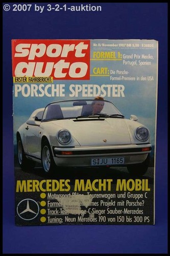 Sport auto porsche - auto, 11/87