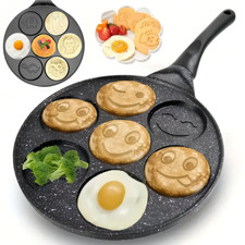7-Hole Fried Egg Pancake Burger Frying Pan Non-Stick Breakfast Egg Maker Cook