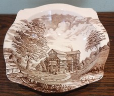 Johnson Brothers Tudor Hall Square Bowl Serving Dish 25cm Diameter 7cm Deep