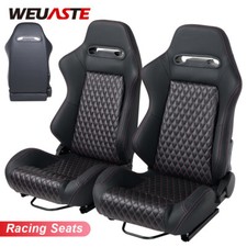1 Pair Bucket Seats Black +
