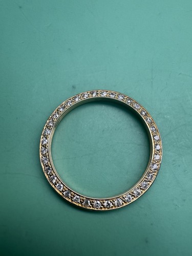 Gold diamond set bezel 26mm - gold, bezel,