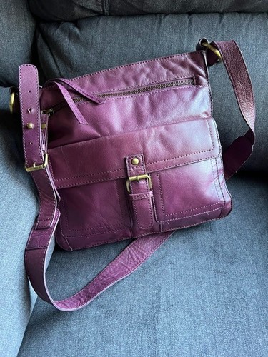 Fuschia leather jones - leather,