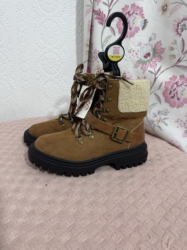 Girls brown ankle boots - girls,
