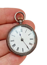 Antique 935 Solid Silver Swiss Ladies Pocket Watch c. 1880 Spares & Repairs