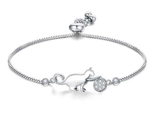 Adjustable cat bracelet - cat,