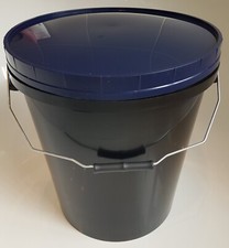 20 L Ltr Litre Black Plastic