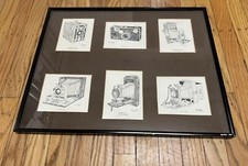 VTG 1987 Camera Store Display Art Sign Brownie Polaroid Arcus Pogo Zeiss 20x16”