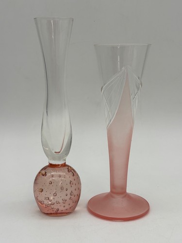 Vintage glass bud - 2, vases