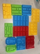 Lego Mini Figure & Brick Silicone Molds Tray Chocolate Candy Ice Cubes Small 12