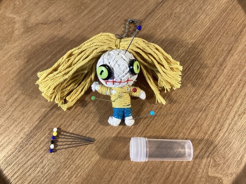 Voodoo doll with - doll, pins