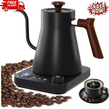Electric Gooseneck Kettle 900ML Hand Brew Coffee Pot Smart Teapot Temperature