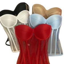 Transparent corset, wedding corset, firming corset, corset top pattern corset