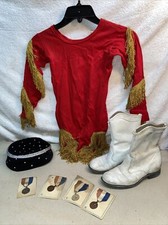 Vtg RED GOLD Uniform Danskin