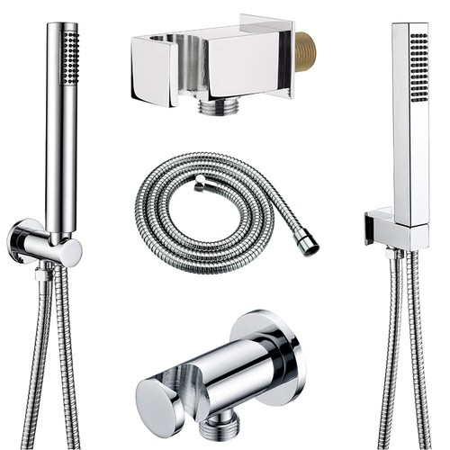 Chrome square round shower - chrome, /