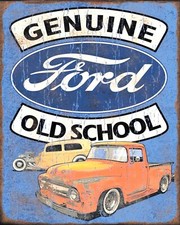 GENUINE FORD OLD SCHOOL CAR MECHANIC GARAGE WORKSHOP METAL PLAQUE TIN SIGN 448