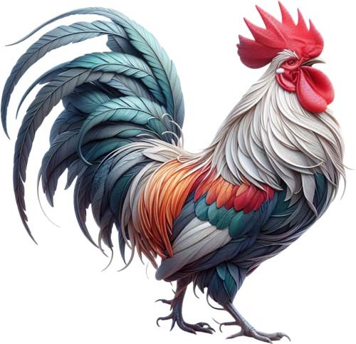 Rooster kitchen shop wall - rooster, art