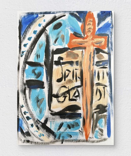 Abstract painting 9x12 - on,