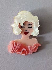 Marilyn Monroe inspired acrylic brooch