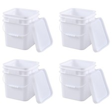 4-Pack 3 Gallon Square Food
