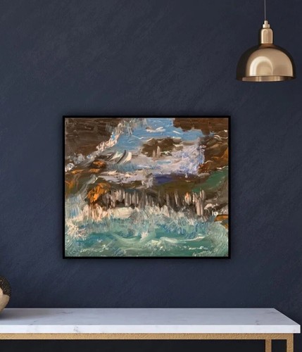 Abstract lake original oil - abstract,