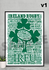 IRELAND RUGBY Legends Poster (Multi options) Gift/Collectable/Memorabilia