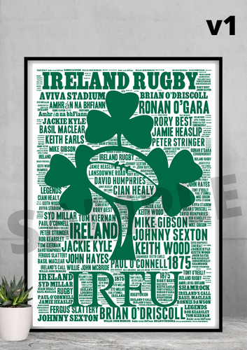 Ireland rugby legends poster - rugby,