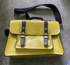 Ted Baker - Used - Unisex Green Leather Work Bag / Satchel