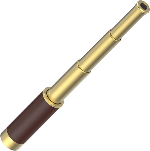Brass spyglass extendable - brass,