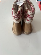 Baby Girls Next Robin Winter Boots Size 3 Hard Sole With Tags