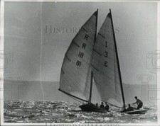 1958 Press Photo Sail boats at