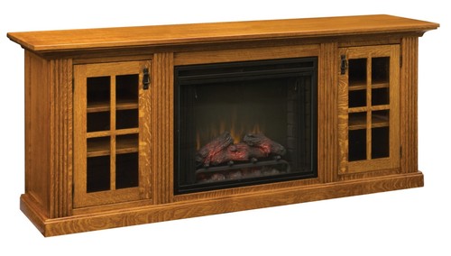 Amish mission fireplace tv - amish,
