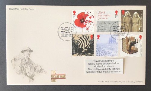2017 fdc the great war - gb,