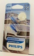 Philips WhiteVision Ultra W5W  Sharp White Effect Sidelight 12V 5w -Pack of 2