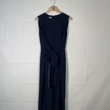 Hobbs Jumpsuit Womens Size 16  Blue W36 L26  Trouser Smart Tie Waist Playsuit